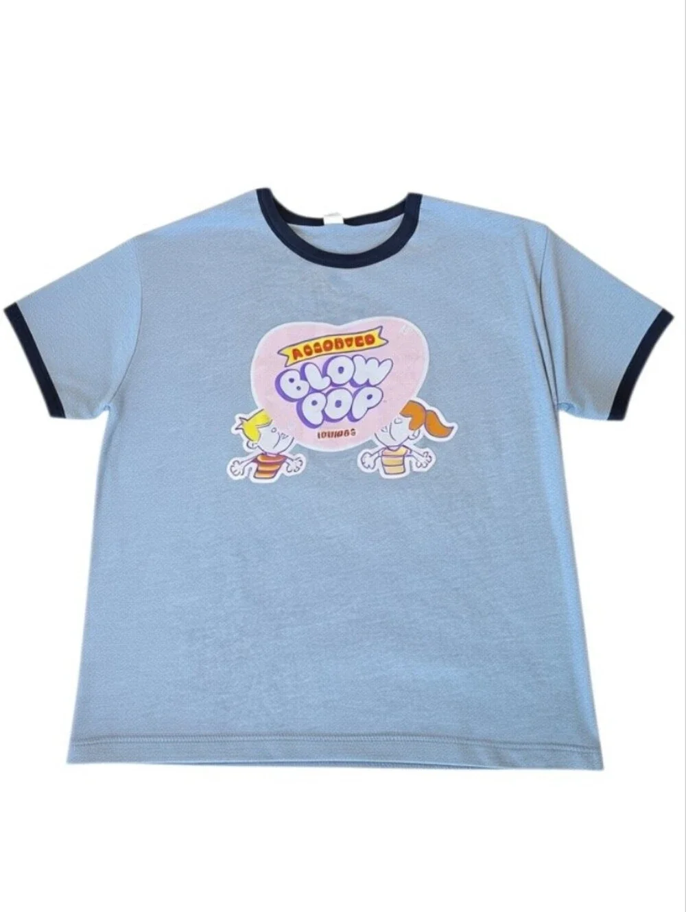 Tootsie Blow Pop Vintage Kids Light Gray Short Sleeve Graphic T-Shirt XL